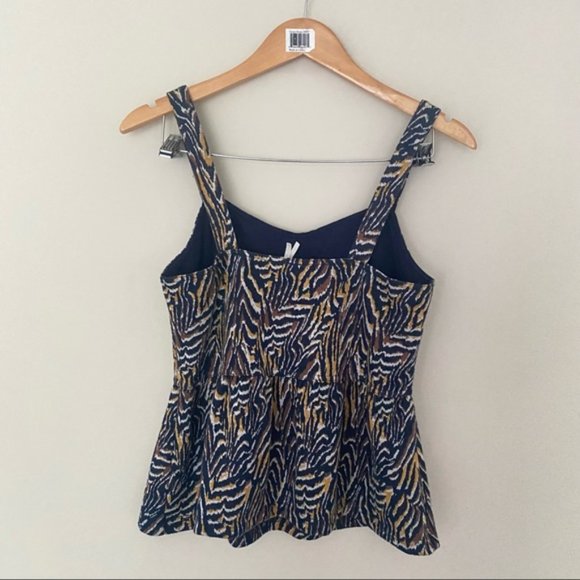 ANTHROPOLOGIE Brown Jamie Zebra Peplum Tank Top - Picture 9 of 10